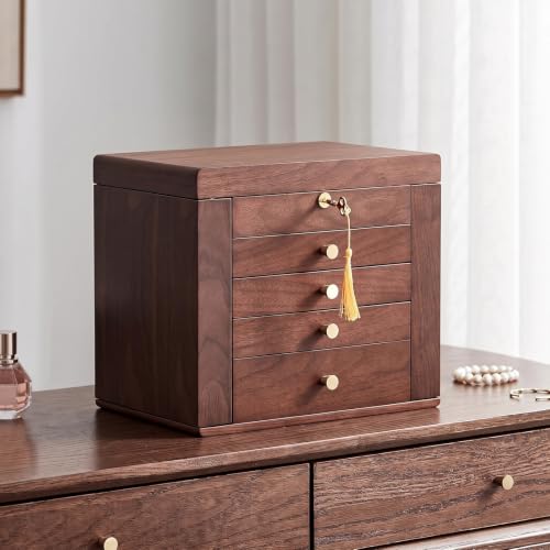Homruilink Lockable Walnut Box