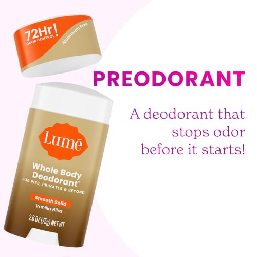 Lume Whole Body Deodorant Solid Stick 2 6 oz 2 pk Vanilla Bliss - image 5