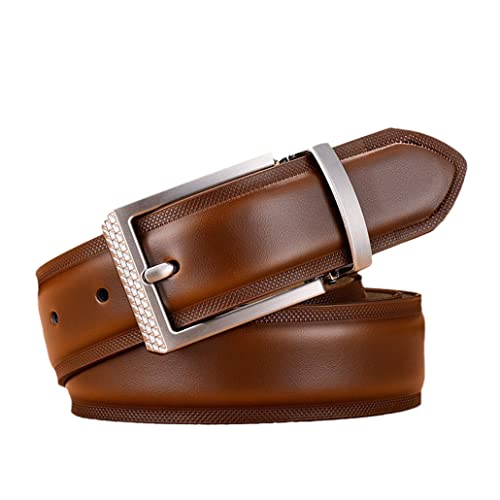 Ceinture cuir homme 125cm keusyoi classique en cuir vachette noir pour pantalon