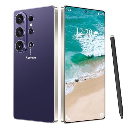 Image of SZV 26 Ultra Unlocked Cell Phone,16+1TB 5G Unlocked Phone, Built in Pen Android 15 Battery 7000mAh 6.99 inch HD Screen Smartphone, Dual SIM /Face ID /Fingerprint Lock /GPS (Deep Purple, 16+1TB)