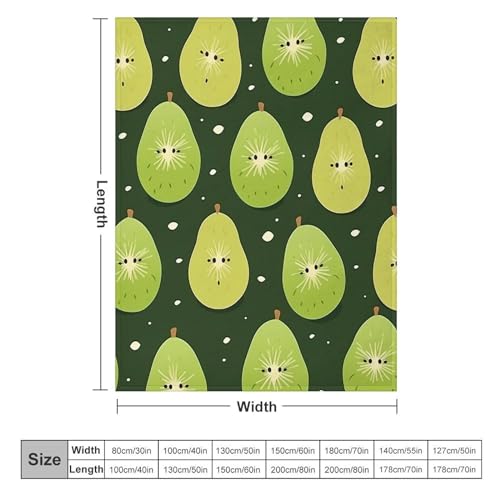 Couverture fruit en flannel douce 150x200cm pour lit et canapé
