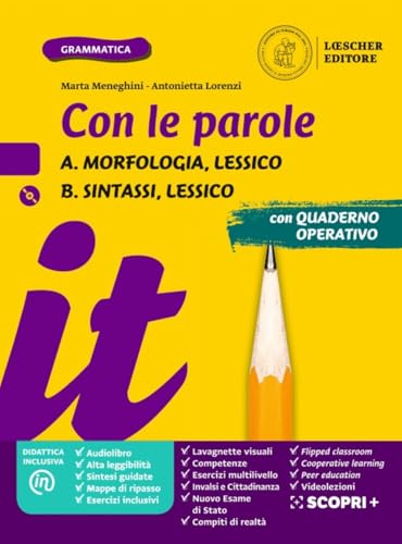 9788858333716 Con le parole. Ediz. gialla. Con Prove di ingresso, Scrivere senza errori, La grammatica a colpo d’occhio, Sintassi, Lessico. Con Verso l'Esame di ... Lessico. Sintassi, Lessico (Vol. A-B)