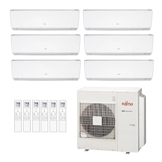 Ar-Condicionado Multi Split Inverter Fujitsu 45.000 (4x Evap HW 9.000 + 2x Evap HW 12.000) Quente/Frio 220V