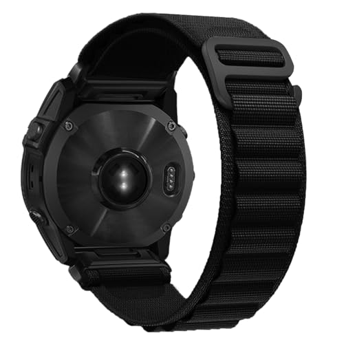 Bracelet QuickFit 22 mm en nylon noir de haute résistance avec boucle