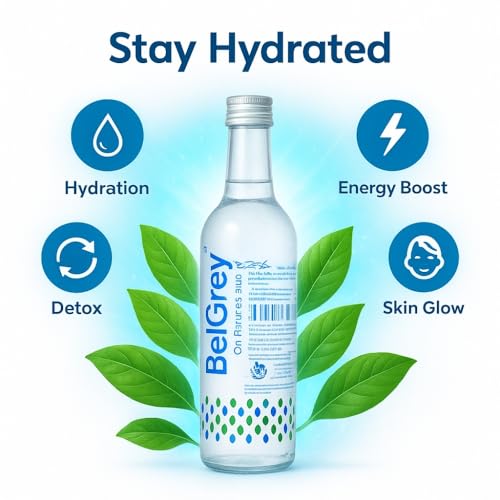 Image of Belgrey Waters Premium Glass Bottled Mineral Water 750ml Each, pH-Balanced, Chemical-Free, Natural Spring Taste, Mineral-Infused Hydration, Glass Bottle - Pack of 3