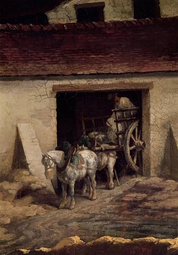Toile modern peinture de Géricault grand format 60x90cm pour mur de séjour