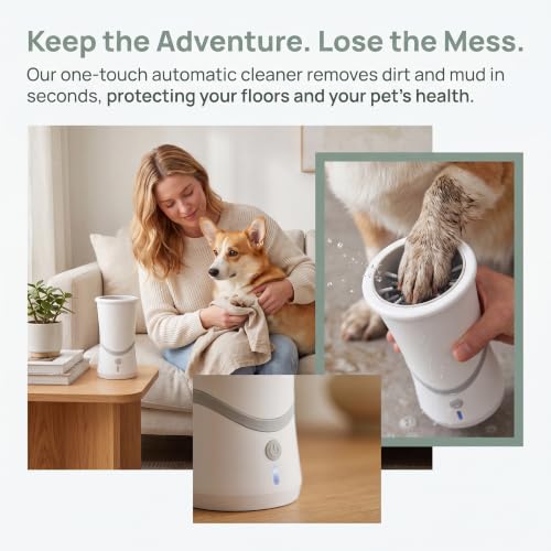 OYE Dog Paw Cleaner, Portable Automatic Pet Paw Washer for Dogs with Soft Silicone, One Touch Start, 360° All-Round Pet Paw Cleaner, Gentle on Dog Paw Washer for Massage Grooming Dirty Claws - Image 4