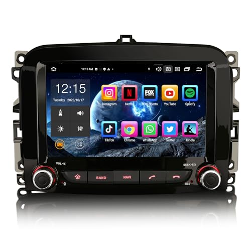 Android 13 | 8 core | 4 GB RAM+64 GB ROM】 7 pollici autoradio 2 din per Fiat 500L 2012-2017. CPU: 8-core 2*A75+6*A55 64-bit 1800MH, sistema operativo: Android 13.0, offrendo un'esperienza utente più veloce e fluida. RAM: 4GB, ROM: 64GB. Supporta 3 USB fino a 3* 256 GB di archiviazione estesa. Schermo IPS ultra HD con risoluzione di 1024 x 600 pixel. Potenza in uscita: 4 x 48 W. Questa radio ha un decoder CANBUS integrato per il controllo del volante.
