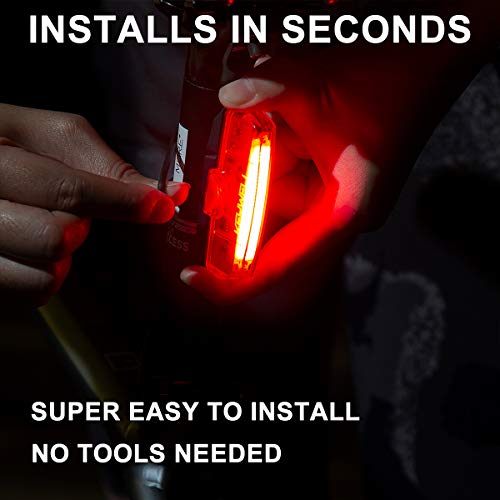 Bike Tail Light Usb Rechargeable - Super Bright Led Rear Bicycle Light Clip On As Red Back Taillight With 6 Lighting Modes For Road Mountain Cycling Safety Accessories (Red) #TOP4