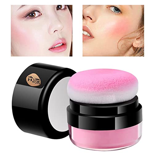 Rostro, Beauty Shakven Rubor en Polvo - Soft Air Cushion Cheek Blush, Mushroom Puff Loose Powder Blush - Oil Control Blusher Face Blush Cushion para Maquillaje Natural, la los...