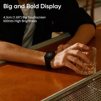 Image of (Refurbished) DIZO Watch 2 sports (by realme TechLife) (Black Strap, Free Size)