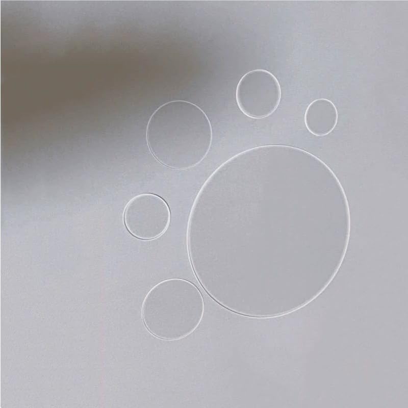 Wafer aus Quarzglas in optischer Qualität, Quarzglasscheibe, 40–70 mm Durchmesser, 5er-Packung, for Labor- und Industrieanwendungen(2mmx50mm)