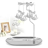 Oiiyee Cat Memorial Gifts for Loss of Cat - Pet Loss Sympathy Gift for Cat Lovers, Remembrance Gifts for Cat Passing Away, Candle Spinner for Cat Memorial Decor (Moon Cat)