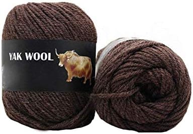 600gram Worsted Blended Middle Thick Thread Soft Dark Brown Yak Wool Cashmere Yarn Crochet Hand Knitting Sacrf Sweater Socks Yarn