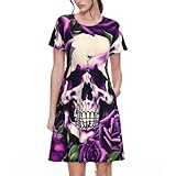 Parfait pour offrir et événements : cette robe de tête de mort rose violette est un merveilleux cadeau de fête des mères pour elle, adaptée pour les anniversaires ou les vacances. Sa polyvalence en fait une tenue quotidienne idéale pour les vacances au bureau, facilement adaptable avec différents accessoires. Vous pouvez le porter au travail, en vacances ou pour des fêtes, et il se marie bien avec des articles tels que des bottes ou des bijoux plastiques