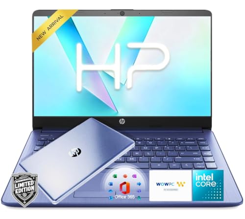 Image of HP 14 inch Everyday Laptop • Copilot AI • Intel 4-Core Processor • 8GB RAM • 64GB eMMC + 1TB Cloud Storage • 2026 Edition • Windows 11 • Microsoft 365 • Thin & Portable