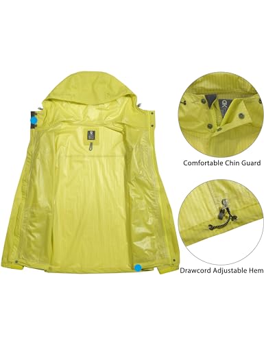 Image of Little Donkey Andy Men's Waterproof Rain Jacket Coat, Lightweight Raincoat Windbreaker with Hood for Golf Hiking, UPF 30
