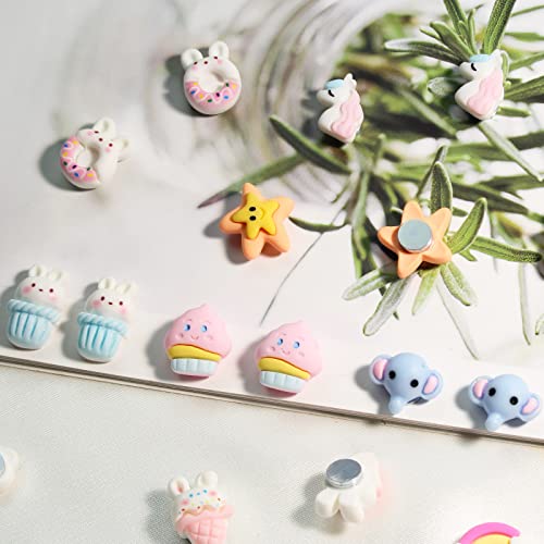 Spiritlele 12 Pairs Bunny Cartoon Magnetic Earrings Set Resin Clip on Non Piercing Fake Earrings for Women3