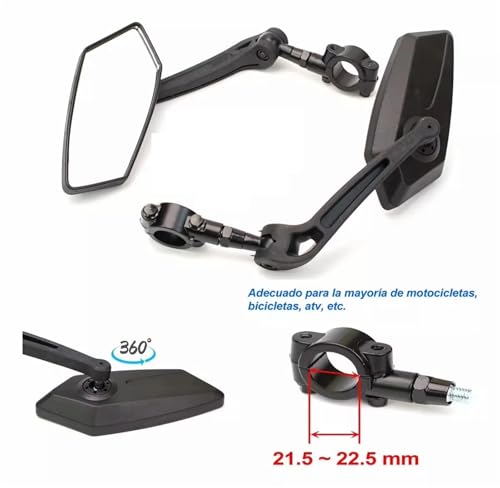 Espejo retrovisor para bicicleta ajustable que evita puntos ciegos 5