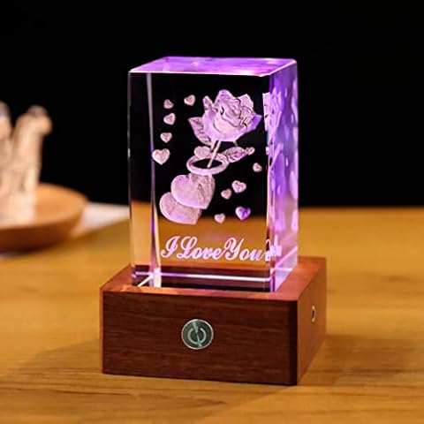 3D Laser Engraved Crystal Night Light Cover