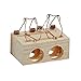 Produktbild Sauvic 15235-Mausefalle aus Holz mit 2 Löchern,9,5 x 6,5 x 4 cm.