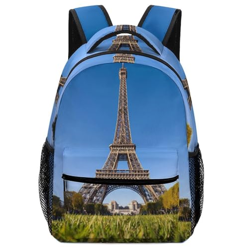 Eiffel Tower Travel Laptop Backpack for Women Men