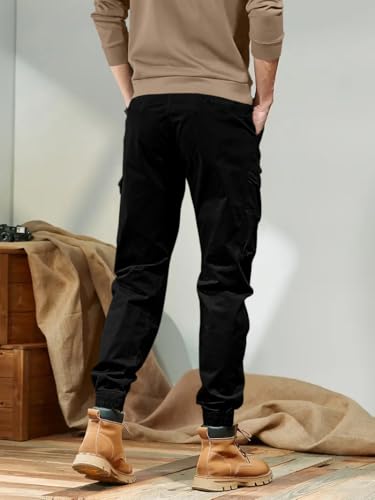 Image of Leriya Fashion Men's Cargo Pants with Pockets | Cotton Joggers for Men | 6 Pocket Jeans Pant | Casual Trousers for Men | Comfortable Casual Workwear Joggers