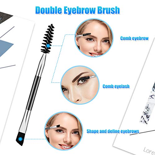 Eyebrow Scissors,Hizek 3 in 1 Eyebrow Kit,Professional Eyebrow Grooming kit Including Eyebrow Brush,Stainless Steel Sharp Brow Scissors,Nose Hair Scissors,and Storage Bag