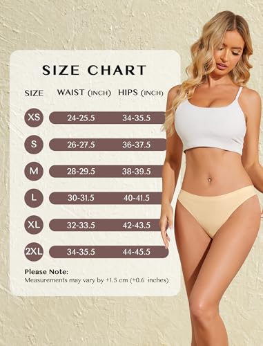 ANSUKOO Culotte String Femme sans Couture,Culotte Invisible Femme Lot De 6 – vue 7