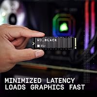 WD_BLACK SN850X NVMe SSD mit Heatsink 1 TB interne SSD (Gaming Speicher, PCIe Gen4-Technologie, Lesen 7.300 MB/s, Schreiben 6.300 MB/s) Schwarz – Ansicht 7