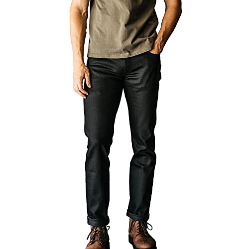 HIROSHI KATO Slim fit Jeans The Pen 14 oz Black Raw 34 4-Way Stretch Japanese Selvedge Denim