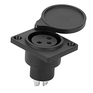 Chassispaneelstekker, geluidsarm Hoge geleidingssnelheid 3-pins XLR-stekker Betrouwbare 5-delige waterdichte XLR-aansluiting voor muur