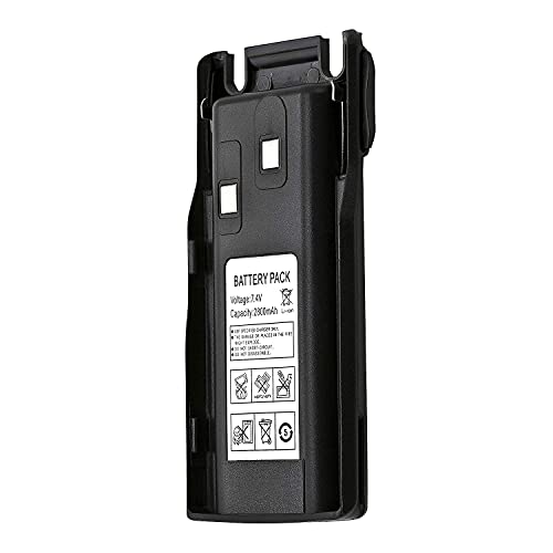 ExpertPower Baofeng BL-8 7.4V 2800mAh Li-ion Battery for UV-82, UV-82L, UV-82C, UV-82X, BFTECH UV-82RT – Original Replacement Two-Way Radio Battery – Black