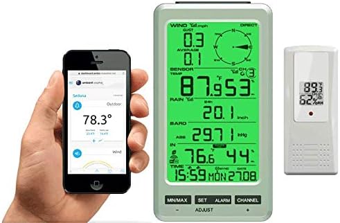 Ambient Weather WS-50-F007TH WiFi Smart Weather Station Receiver w/Outdoor Thermo-Hygrometer