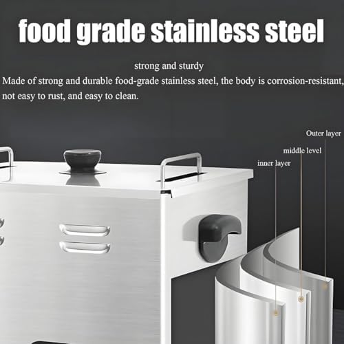 2600W Commercial Egg Boiler, 45 Pcs Stainless Steel Hot Spring Egg Boiler with Mesh Basket, 30-110C Temperature Control and Timer, Even Heating for Soft-Boiled and Half-Boiled Eggs