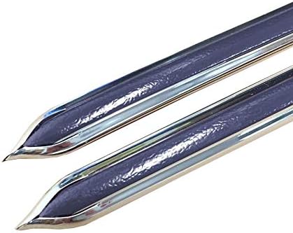 Vintage Style 5/8" Dark Blue & Chrome Side Body Trim Molding - Formed Pointed Ends