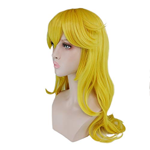 Crazycatcos Princess Peach Cosplay Wig Glod Hair Super Mario Halloween Costume Wig #TOP2