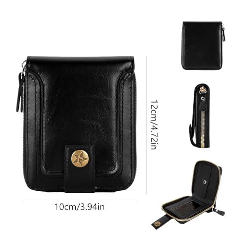 Leather Wallet - Men's Wallet with ID Window and Coin Pocket, Vintage Double Fold4