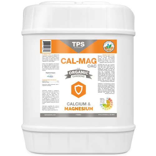 Organic Cal-Mag OAC Plant Nutrient and Supplement, Plus Iron and Micronutrients by TPS Nutrients, 5 Gallon (640 oz)