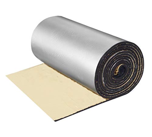 Mitef (5mm) Isolation Tapis Aluminium Thermique Légère de Barrière Insonorisante de Chaleur pour la Décoration de Mat-Automotive, Bureau, Rénovation,20x40inches(50x100cm) Cover