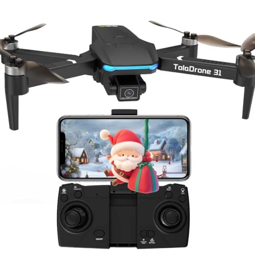 Toladrone Dron com câmara 4K UHD para adultos, drone GPS com motor sem escovas, transmissão FPV 5G, função siga-me, retorno automático, drones para iniciantes TD31GPS