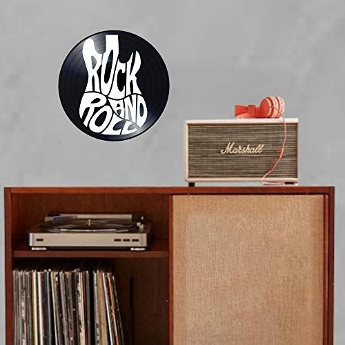 Guitar Shaped Rock And Roll On A Real Repurposed Vintage Vinyl Record Music Wall Art #TOP4
