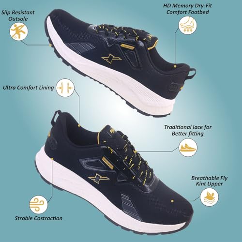 Image of SPARX Men's SM 1078 | Stylish, Lightweight & Comfortable Lace-Up Sports Shoes