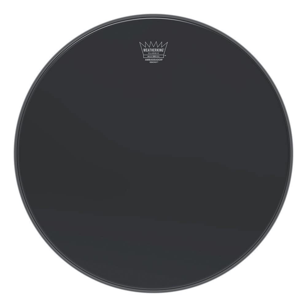 Remo Ambassador Classic Bass Drum Head - Ebony, 20" Diameter, Clear