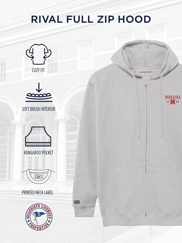 JanSport NCAA Officially Licensed Rival Full Zip Hood, Long Sleeve Unisex Hoodie, Cotton-Polyester Blend with Double-Layered Fleece Hood & Extra-Deep Front Pockets, Adjustable Drawstring - image 5