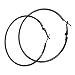Black Hoop Earrings Thin Hoop Earrings Black Hoops 3 Inch