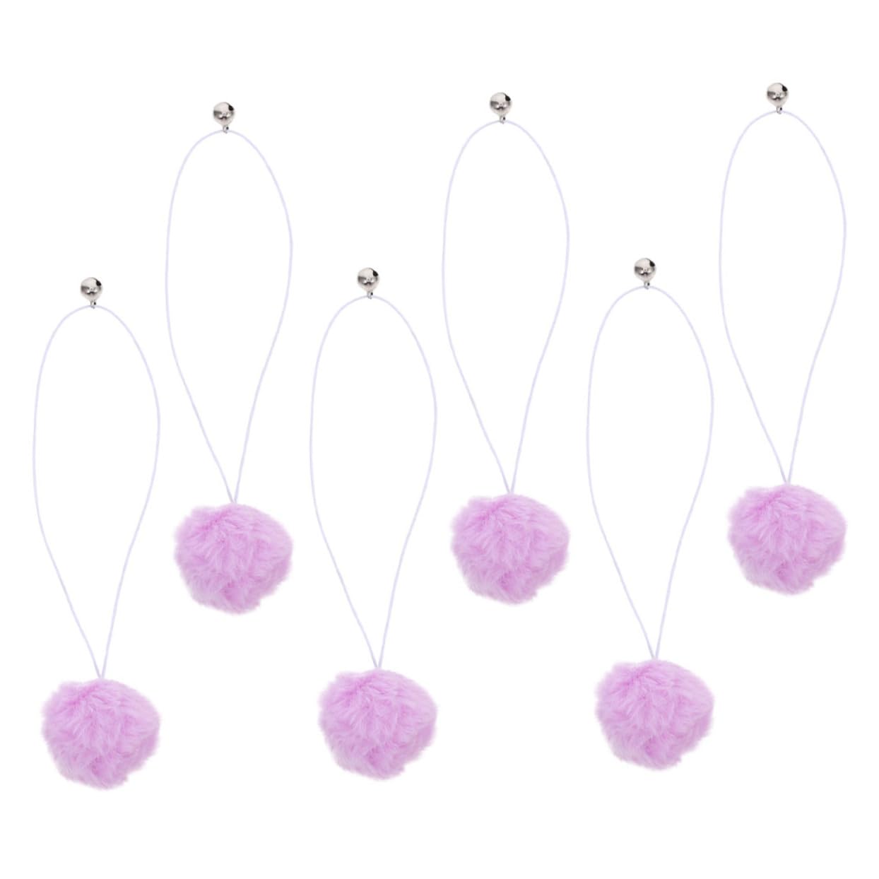 UPKOCH 6pcs Interactive Cat Balls Dangling Ball Cat with Bell Durable and Soft Multiple Play Options