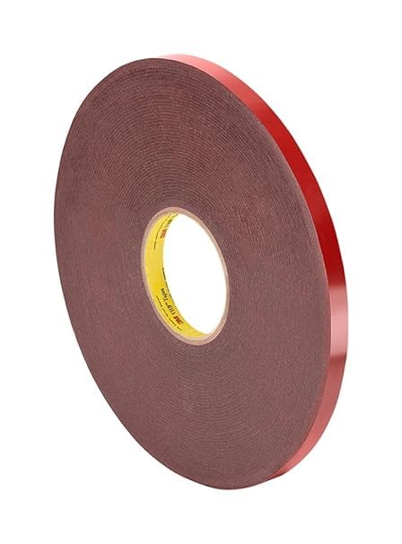 Image of 3M VHB Foam Tape 4611,Dark Gray, Double-Sided, Permanent, Long-Term Durability, High Temp Resistant, 0.47 inch x 36yd (Pack of 4 Rolls)