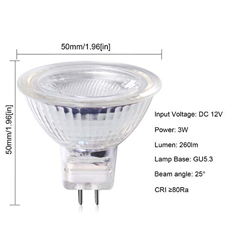 DoRight 3W GU 5.3 Faretti Luce Fredda, 12V MR16