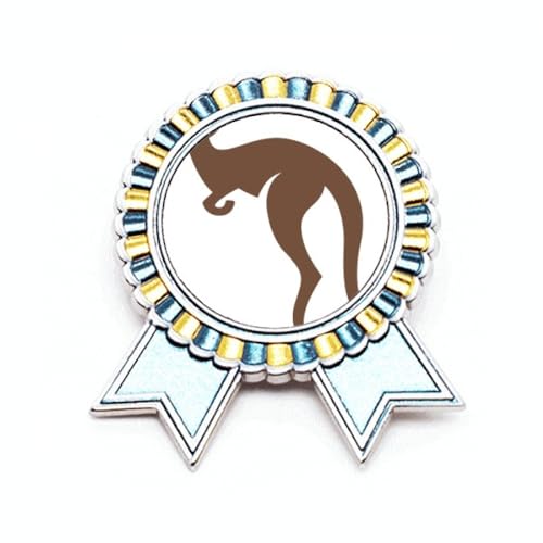 Broche kangourou d'Australie marron M en métal pour customiser un sac